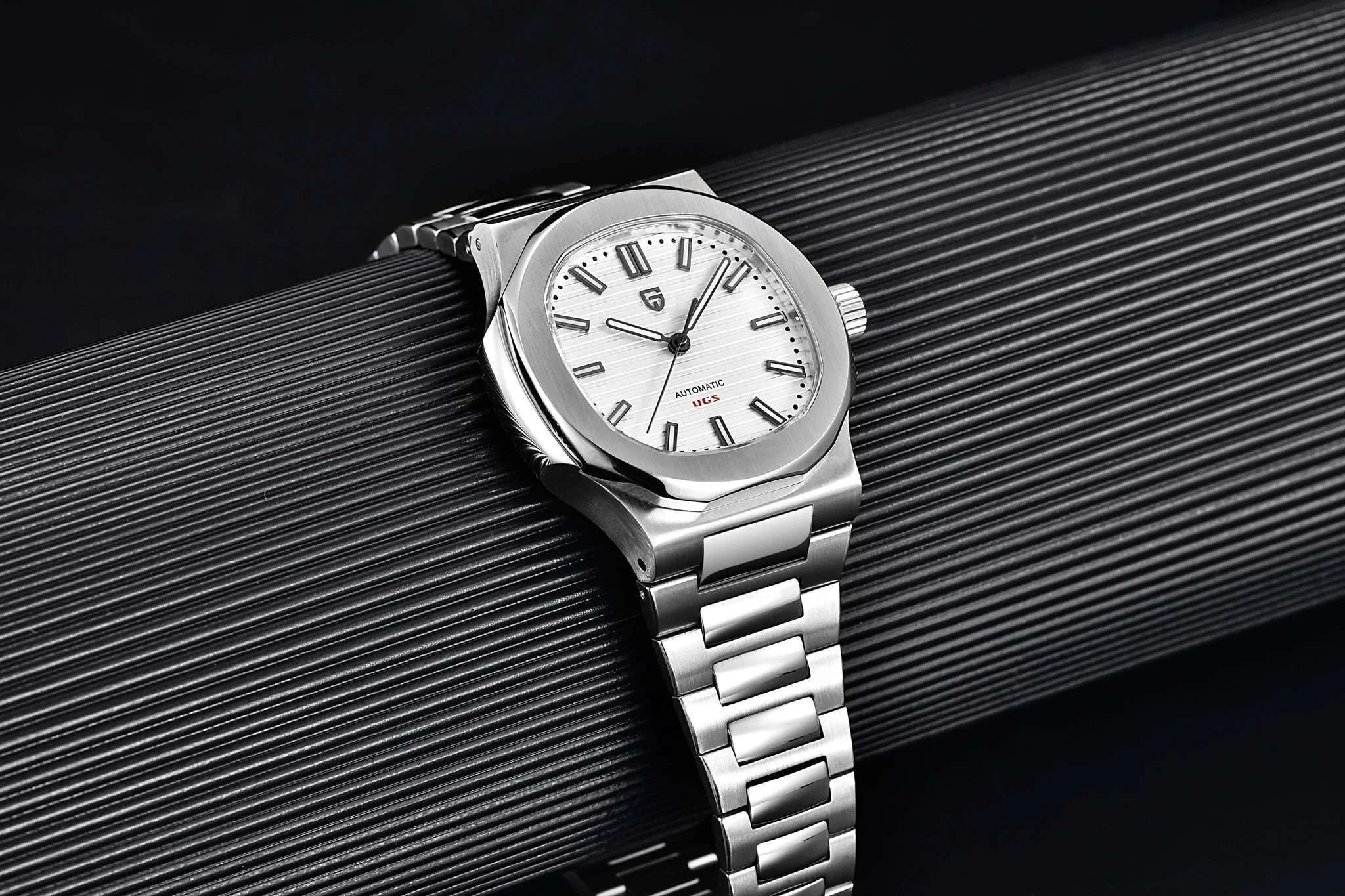 Pagani Design 40MM Automatic Men's Watch with Sapphire Glass-Ice Blue / france