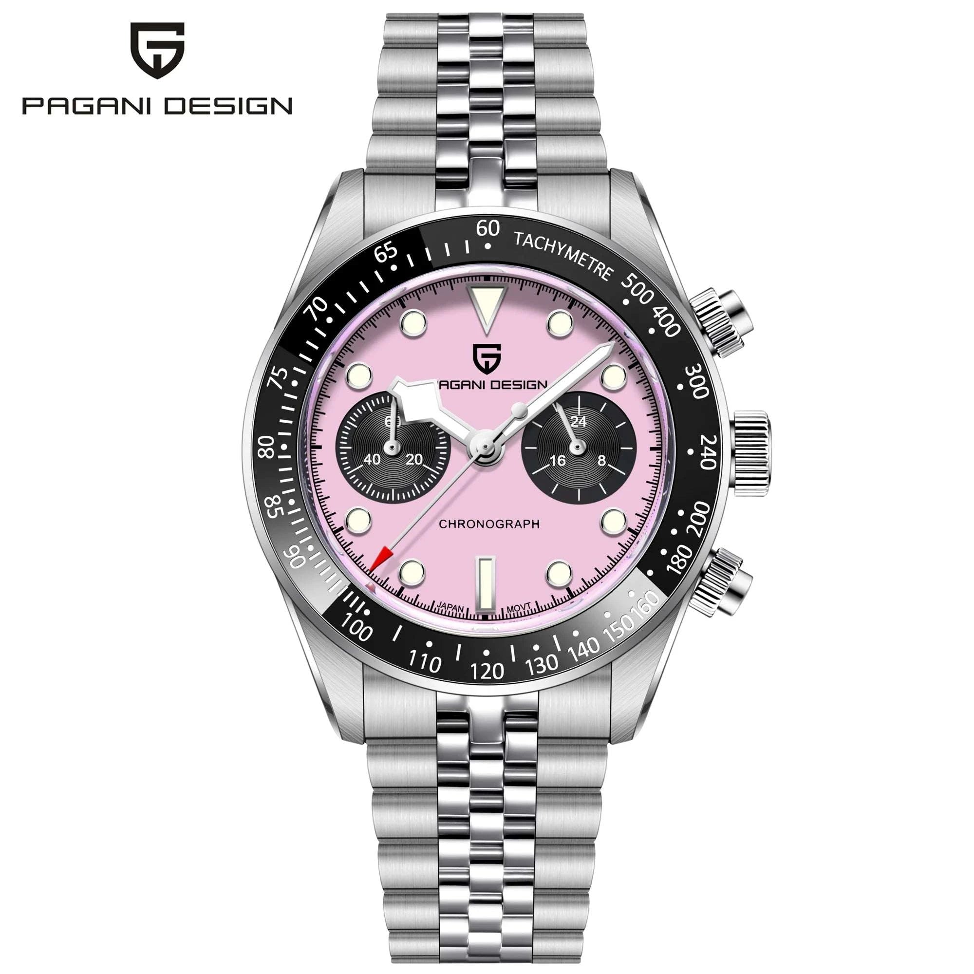 Pagani Design BB Panda Chronograph Men's Watch 100M Waterproof-Blue / United States