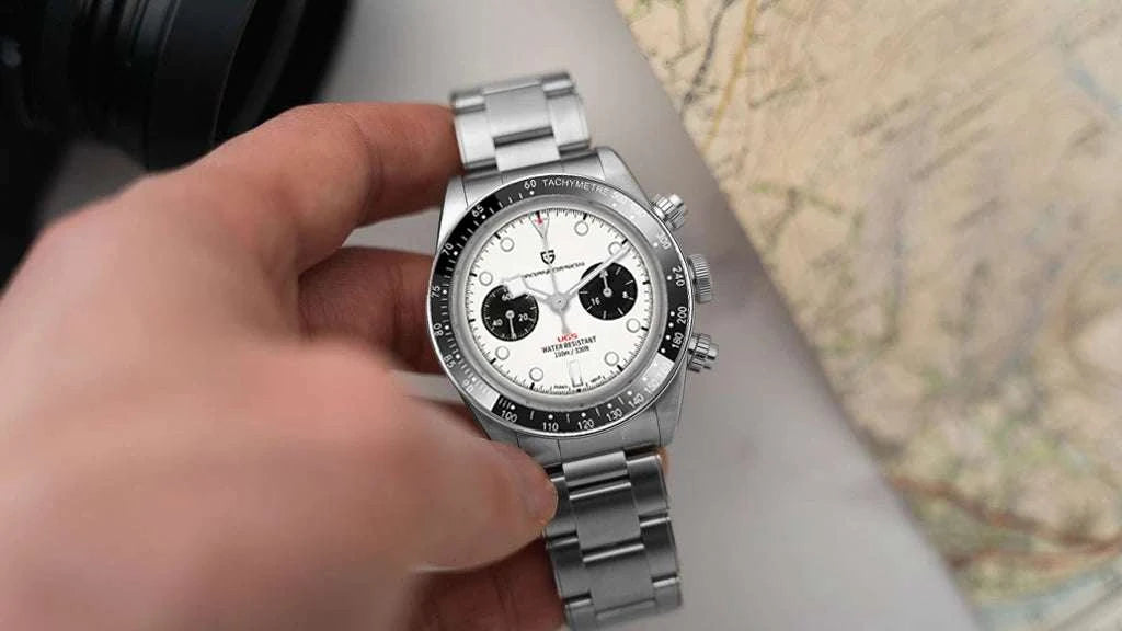 Pagani Design BB Panda Chronograph Men's Watch 100M Waterproof-Blue / United States