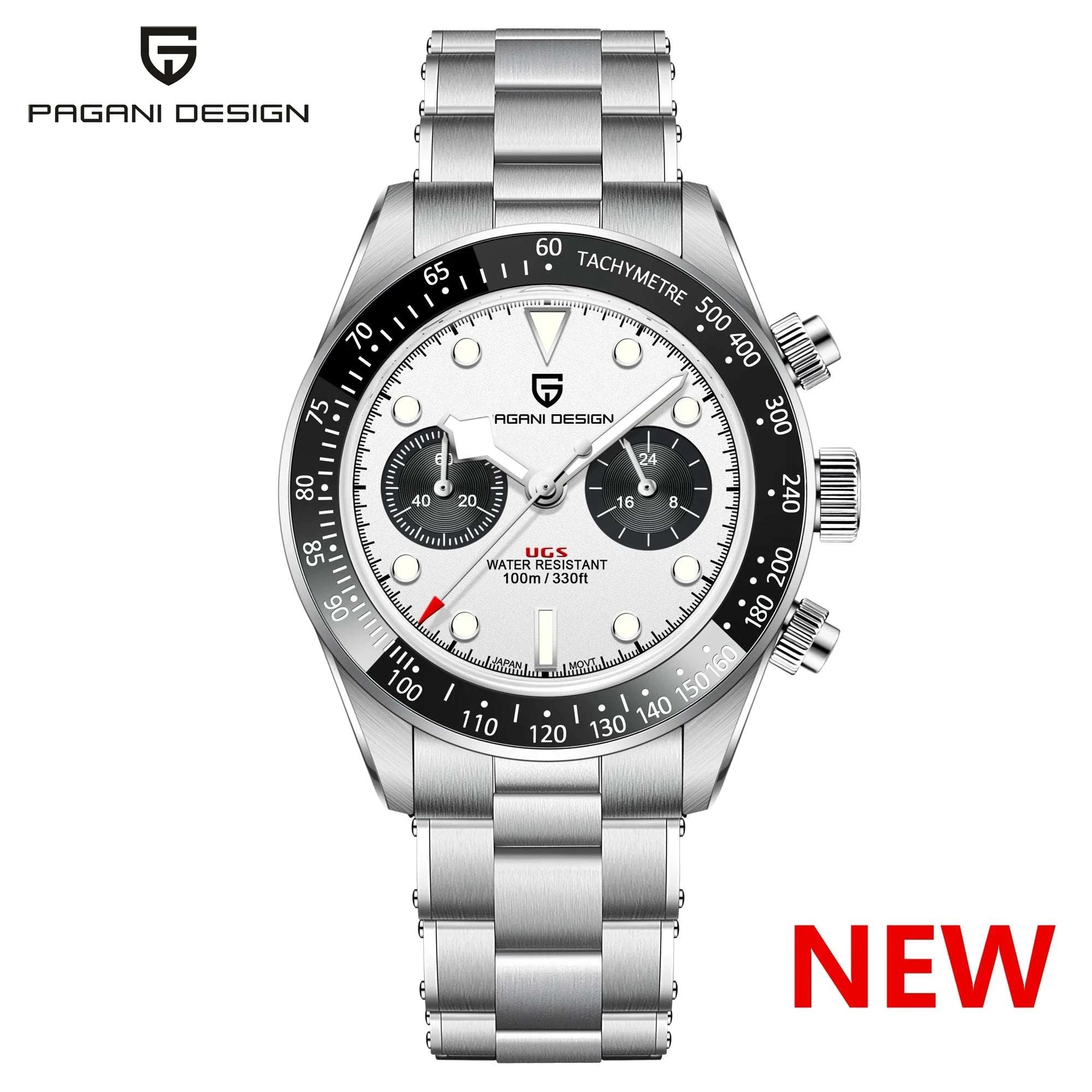 Pagani Design BB Panda Chronograph Men's Watch 100M Waterproof-Blue / United States