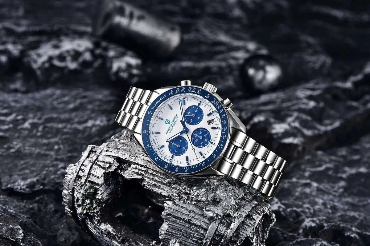 Pagani Design Chronograph Men’s Watch Sapphire Quartz 100M Water-Black / france