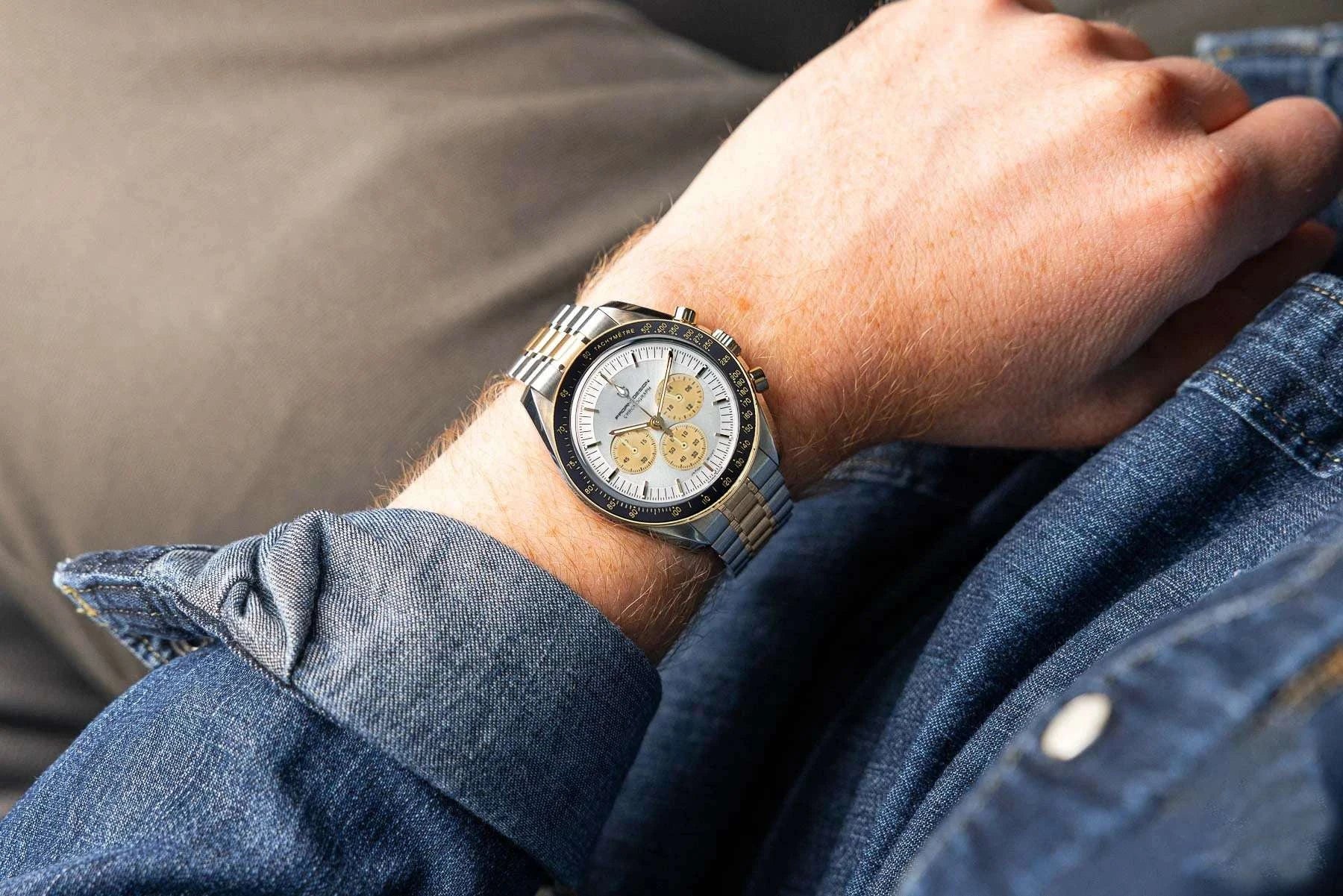 Pagani Design Chronograph Quartz Watch Men's Sapphire Steel 100M-Black Panda / United States
