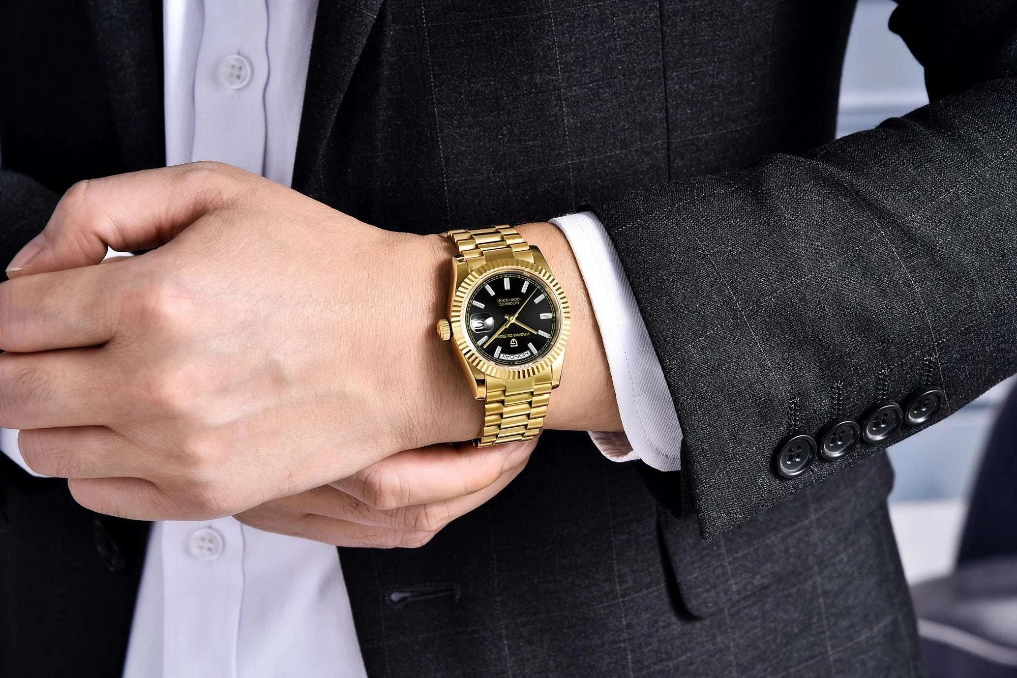 Pagani Design DD36 36mm Automatic Watch with Day-Date Sapphire-Gold White / 36MM / spain