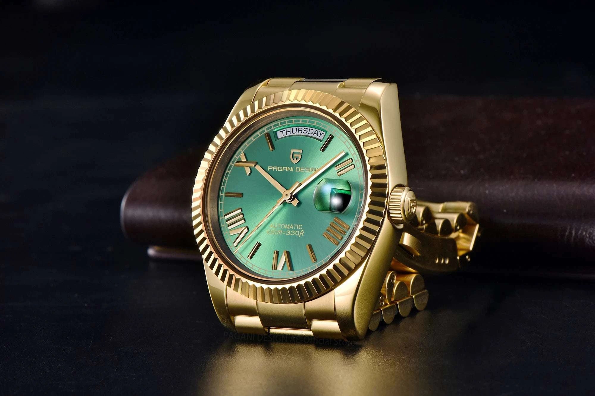 Pagani Design DD36 Automatic Watch 36mm Sapphire Steel 10Bar-Gold / france