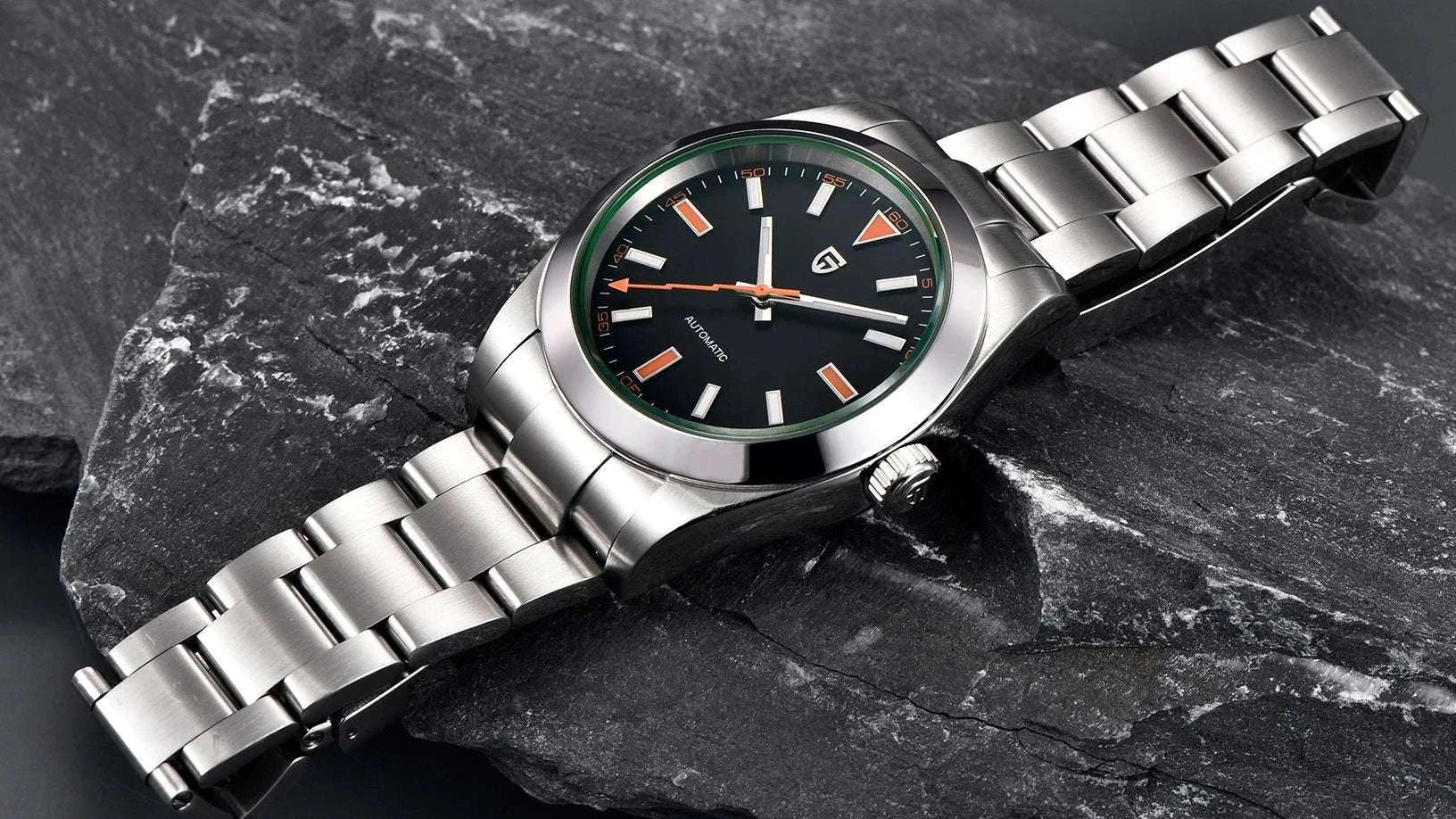 Pagani Design Green Sapphire Automatic Watch Stainless Steel 100M-Blue / TMI NH35A / spain