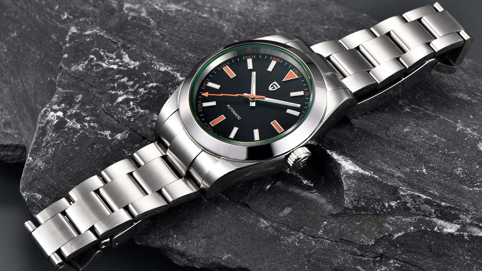 Pagani Design Green Sapphire Automatic Watch Stainless Steel 100M-Blue / TMI NH35A / spain