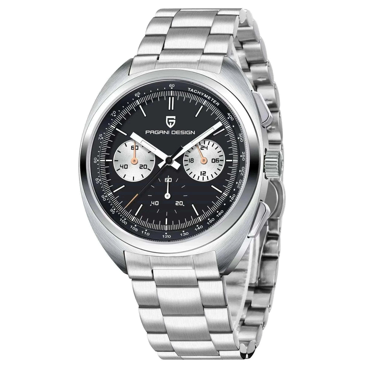 Pagani Design Panda Dial Chronograph Watch VK63 Sapphire-