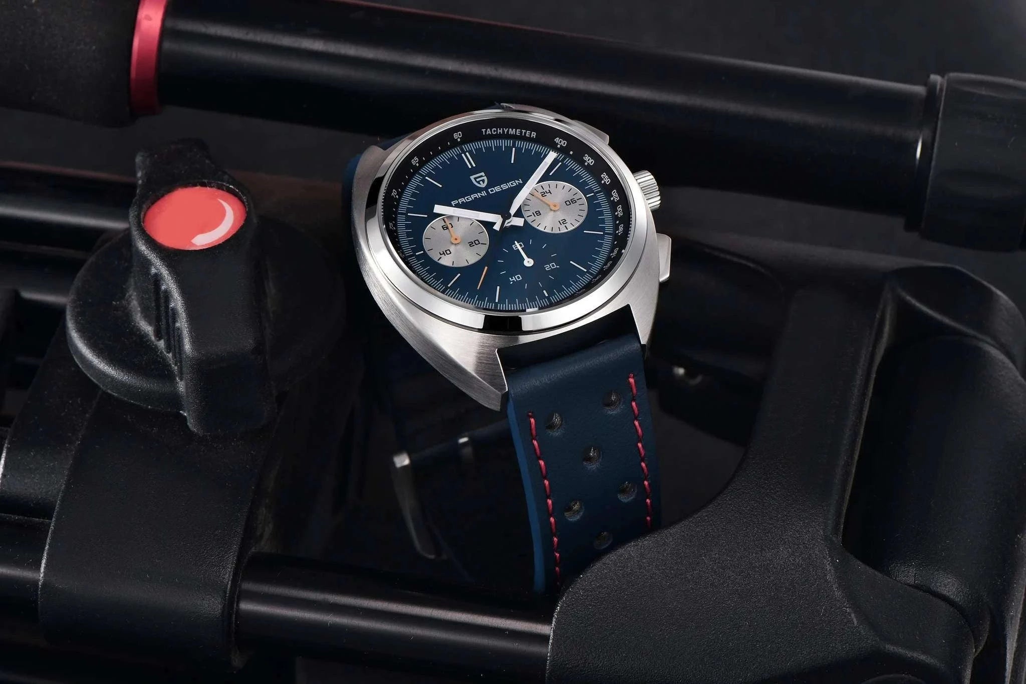 Pagani Design Panda Dial Chronograph Watch VK63 Sapphire-