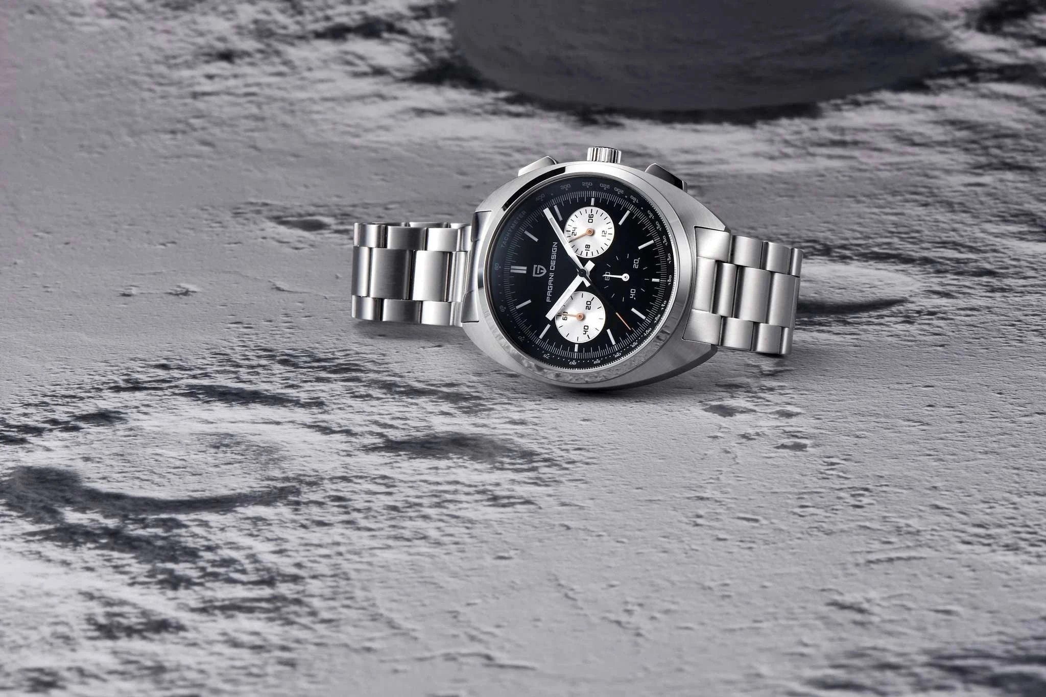 Pagani Design Panda Dial Chronograph Watch VK63 Sapphire-