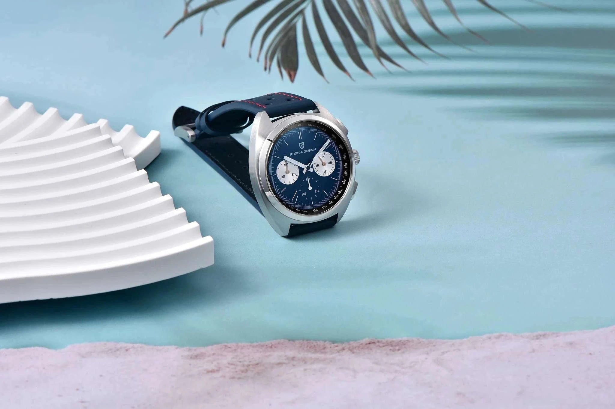 Pagani Design Panda Dial Chronograph Watch VK63 Sapphire-