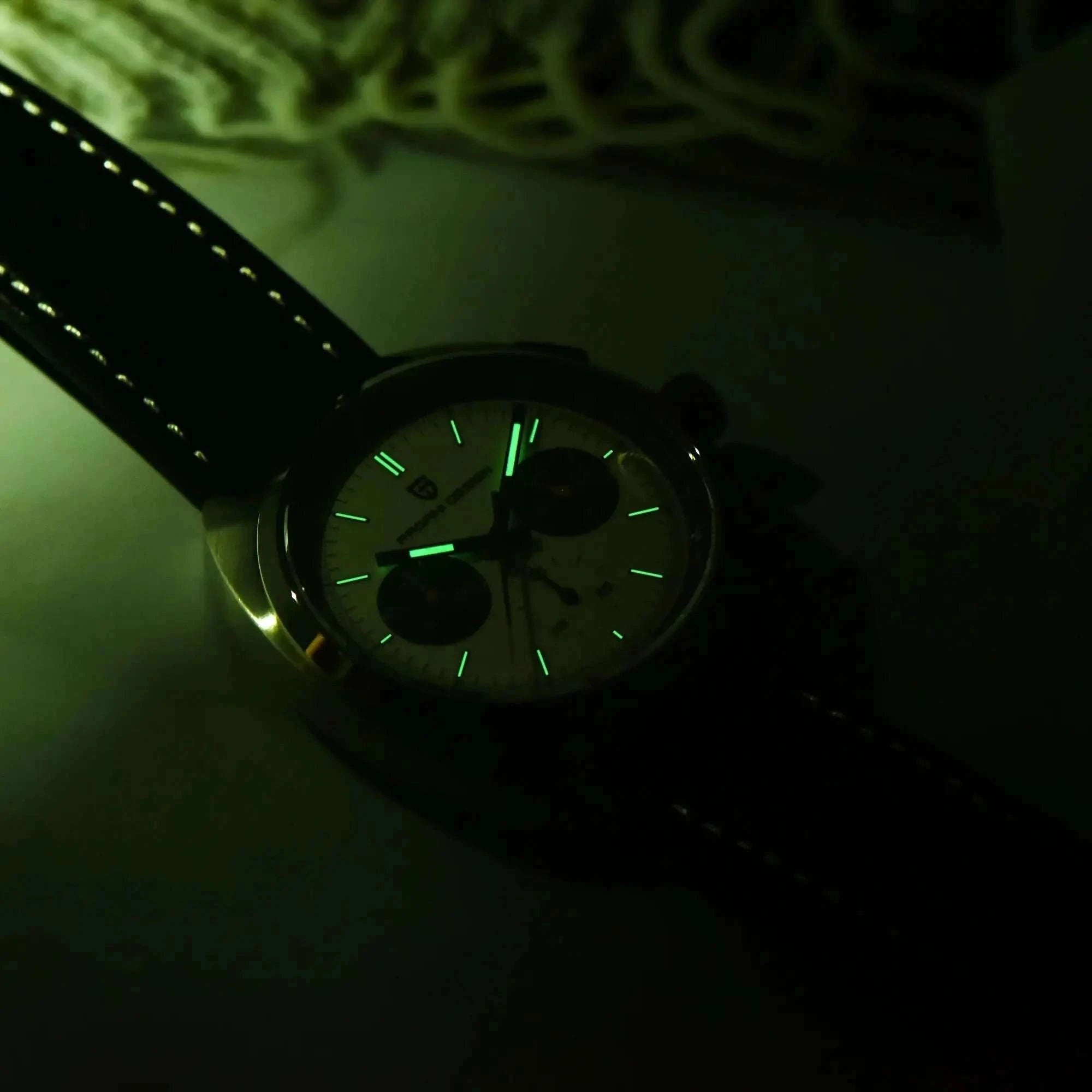Pagani Design Panda Dial Chronograph Watch VK63 Sapphire-
