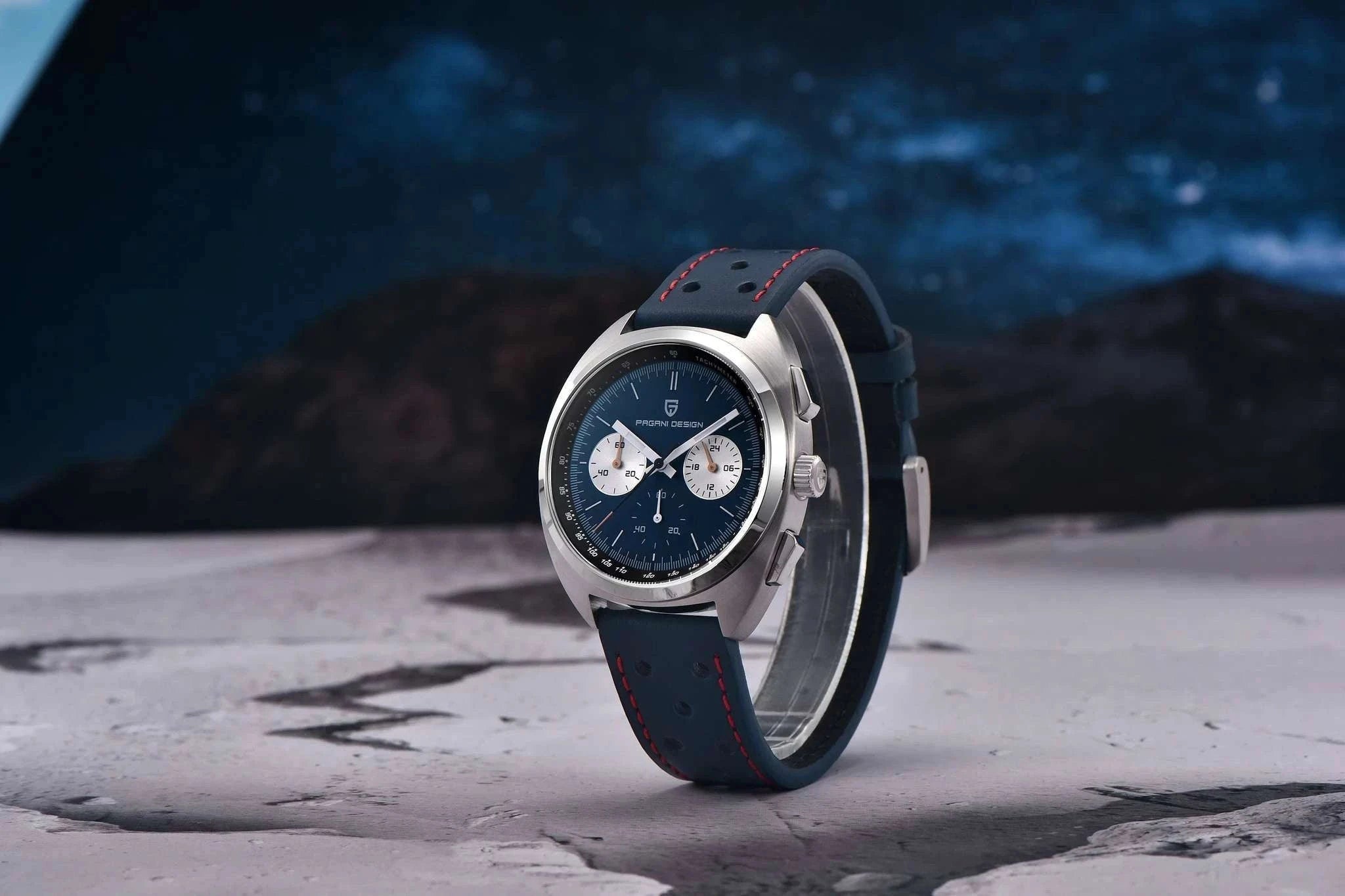 Pagani Design Panda Dial Chronograph Watch VK63 Sapphire-