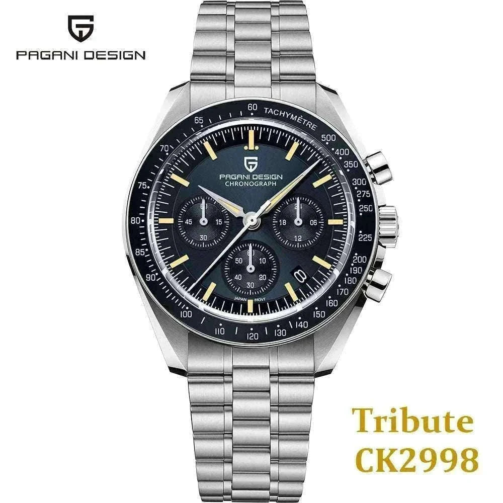 Pagani Design PD-1701 Chronograph Watch Sapphire 100M Waterproof-Gold / GERMANY