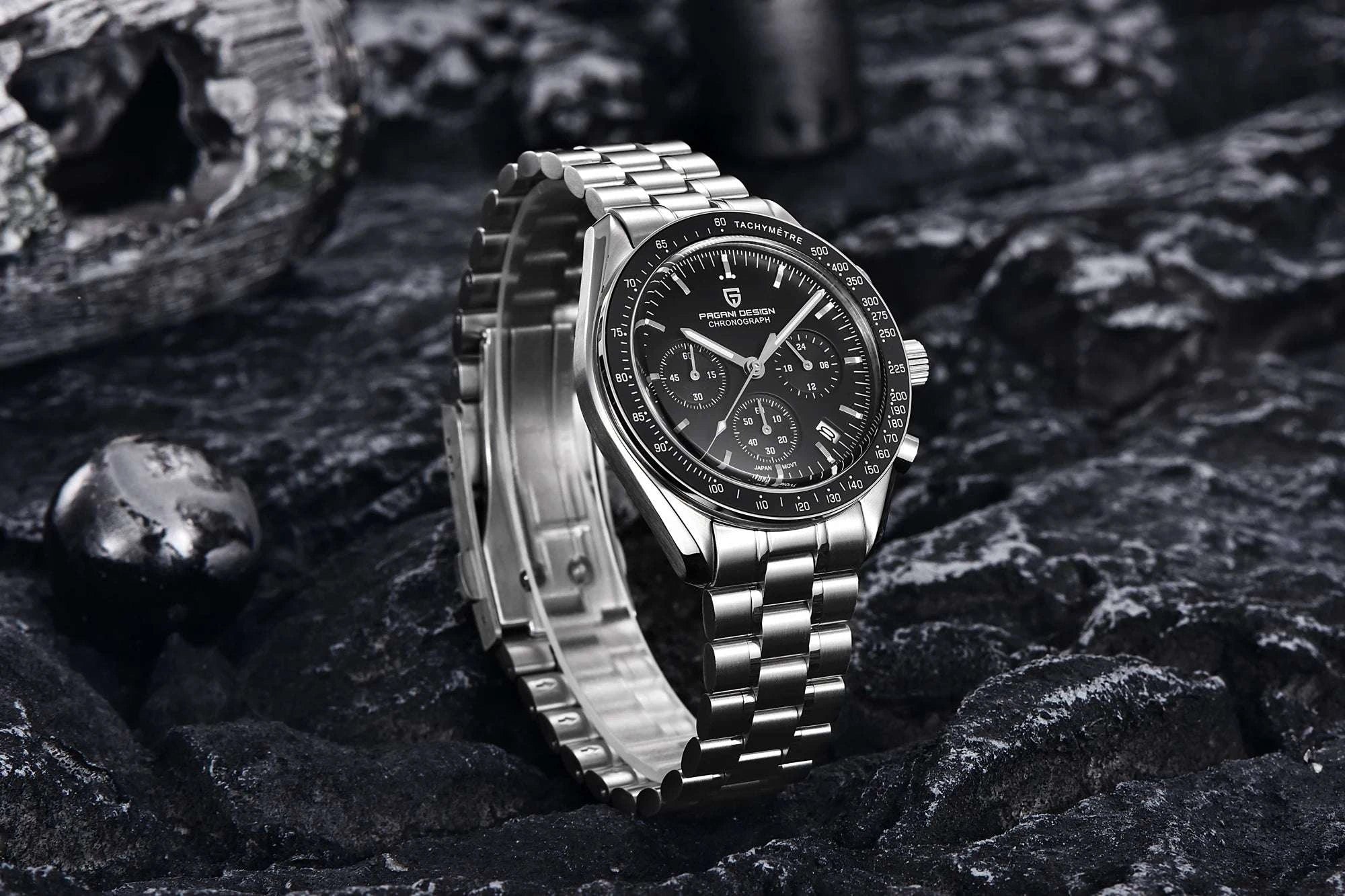 Pagani Design PD-1701 Chronograph Watch Sapphire 100M Waterproof-Gold / GERMANY