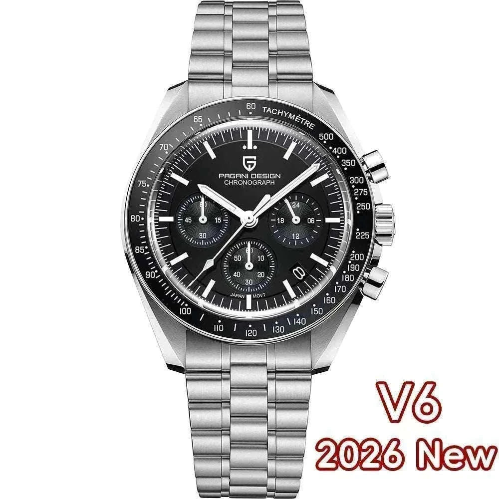 Pagani Design PD-1701 Chronograph Watch Sapphire 100M Waterproof-Gold / GERMANY