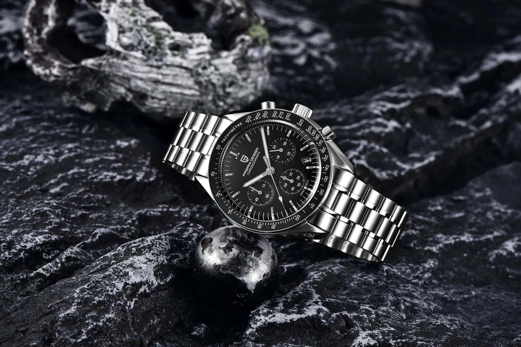 Pagani Design PD1701 Moonwatch Chronograph Sapphire Steel Watch-Blue N / United States