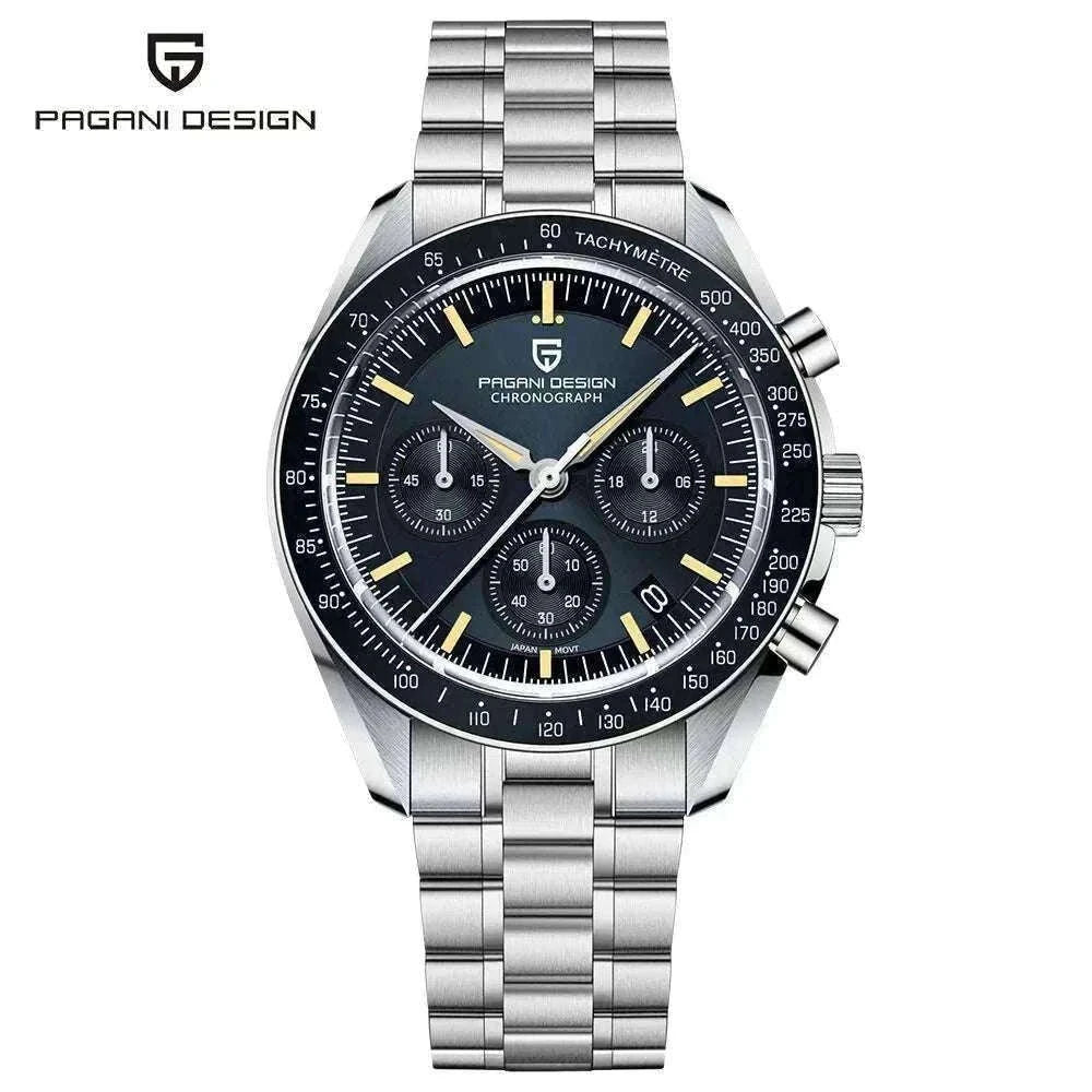 Pagani Design PD1701 Moonwatch Chronograph Steel Quartz Watch-Ice Blue / spain