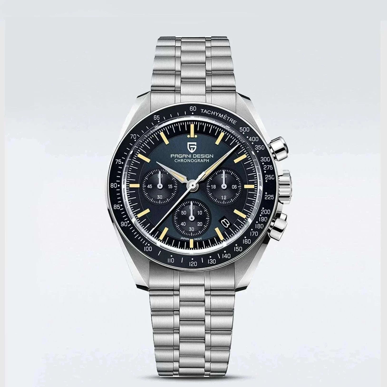 Pagani Design PD1701 Moonwatch Chronograph Steel Quartz Watch-Ice Blue / spain