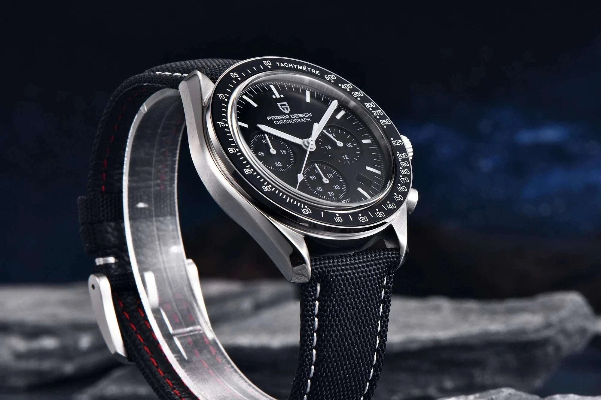 Pagani Design PD1701 Moonwatch Chronograph Steel Quartz Watch-Ice Blue / spain