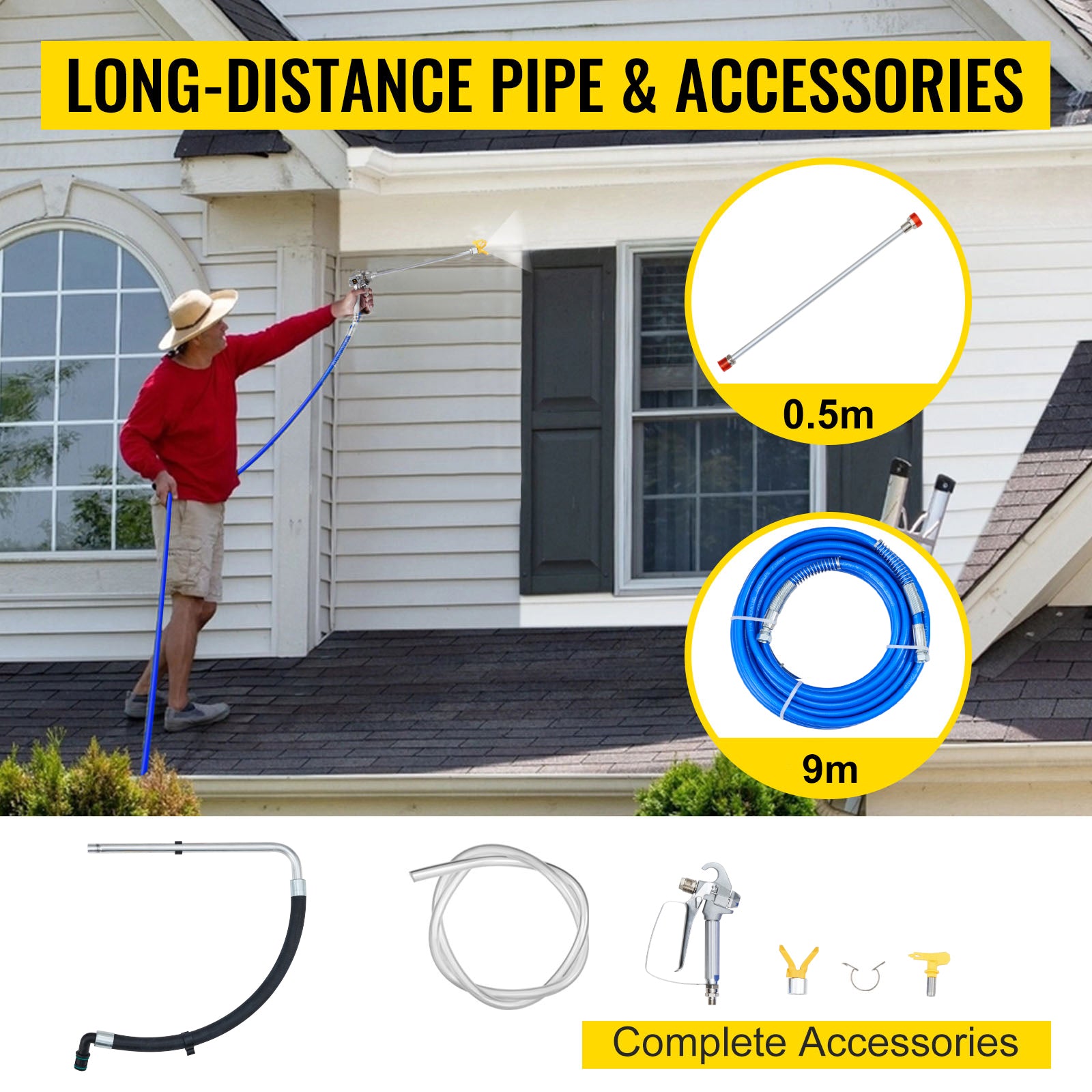 Spruzzatore Professionale per Pittura a Parete Airless 1500W/1800W