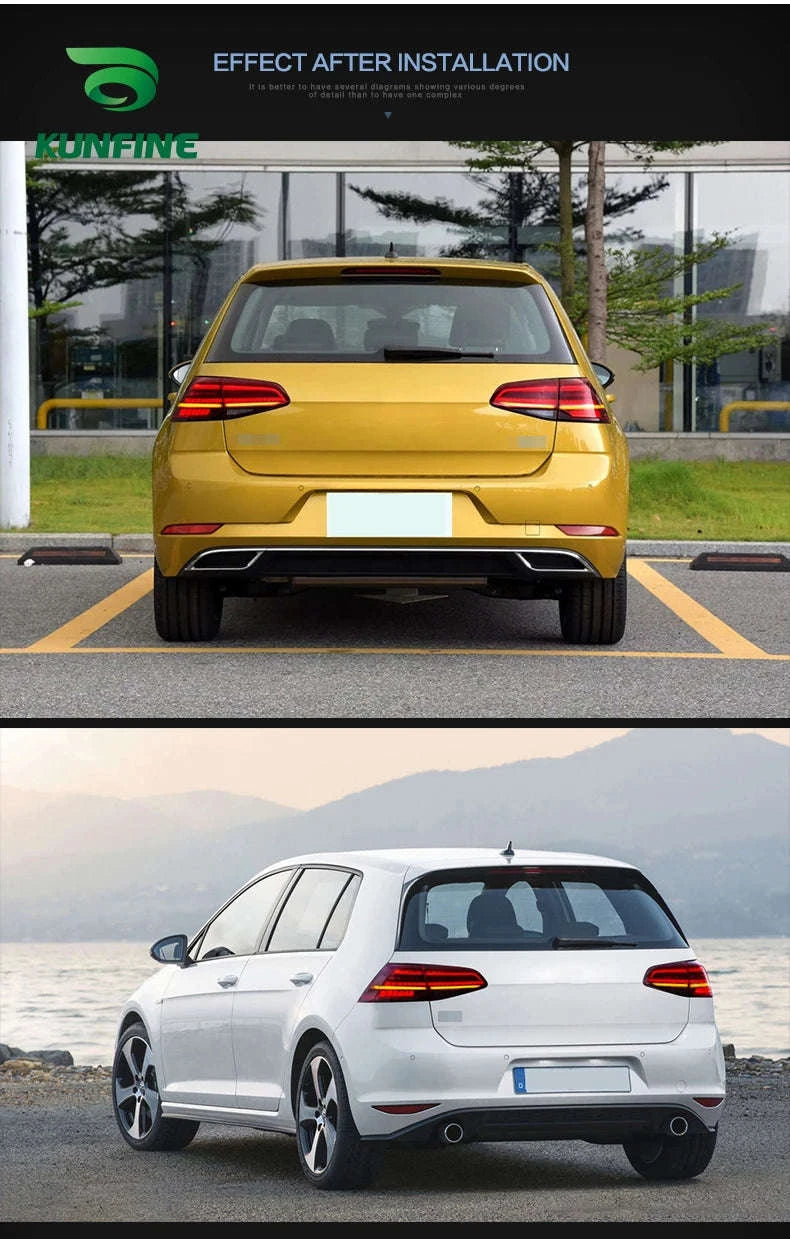 Pair of LED Tail Light Assembly for VW Golf 7 / 7.5-Smoked 2PCs / france