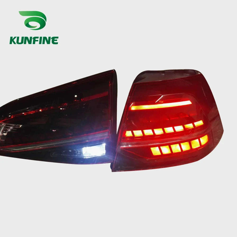Pair of LED Tail Light Assembly for VW Golf 7 / 7.5-Smoked 2PCs / france