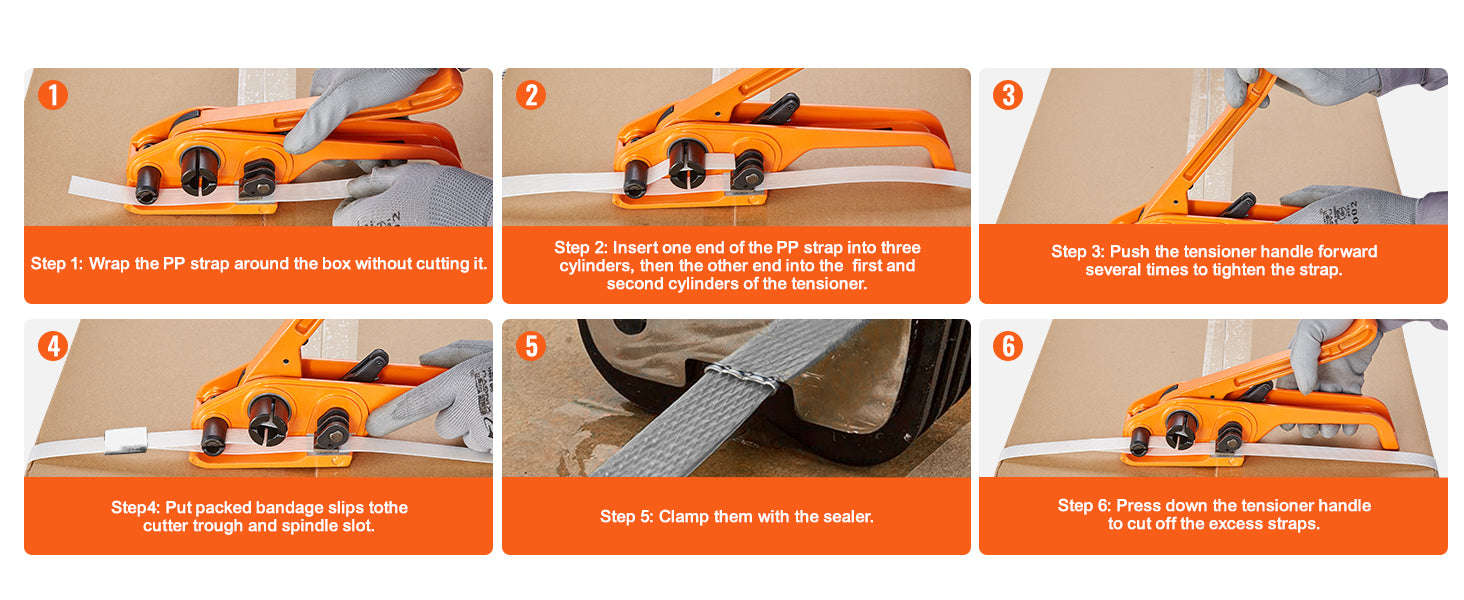 Pallet Packaging Strapping Banding Kit with Tensioner & Sealer-100M / Poland