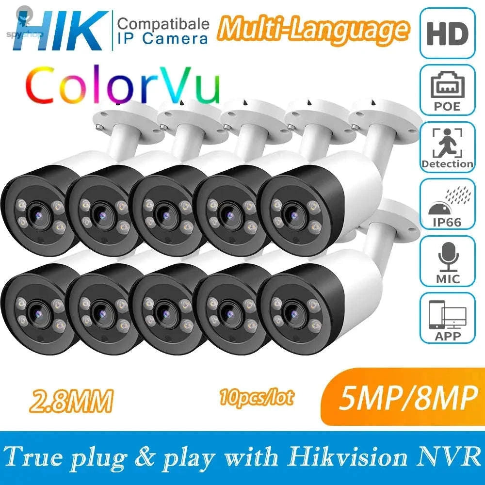 Panoeagle ColorVu POE Bullet Camera – 8MP/5MP Full‑Color Night Surveillance-8MP 10PCS / 2.8mm / CHINA