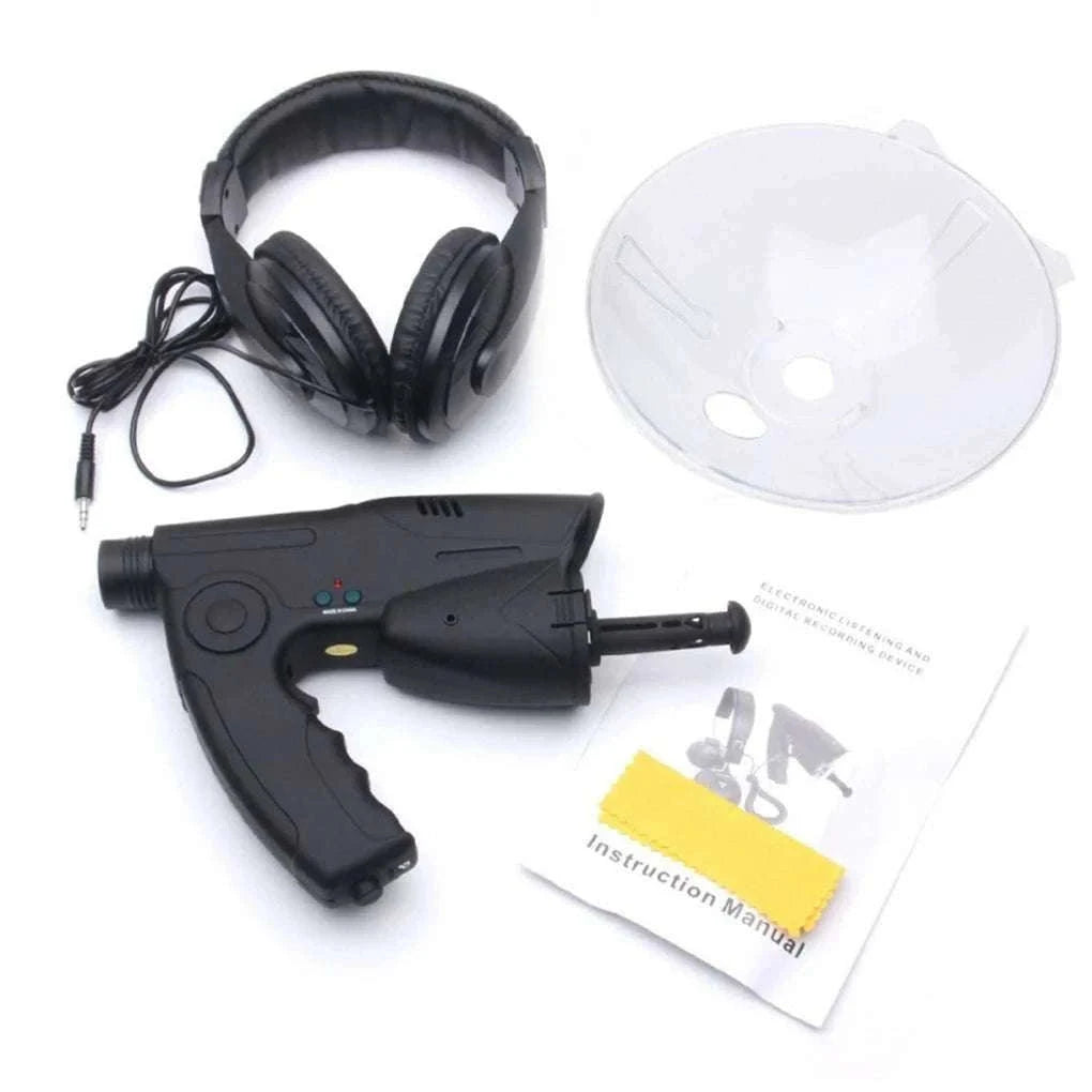 Parabolic Microphone with 8x Monocular for Long Distance Bird Listening-As shown