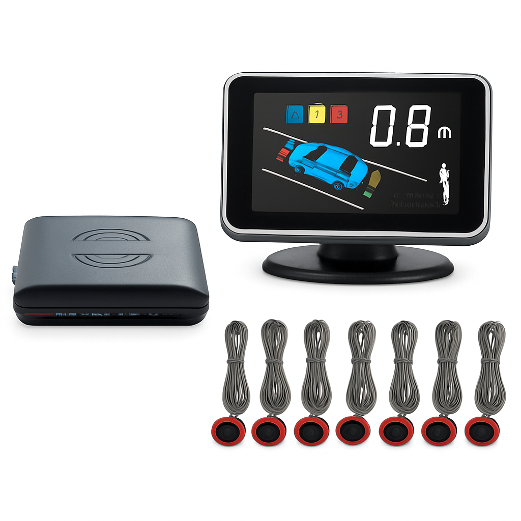 Car Parking Sensor System with LED Display & Voice Alerts Kit