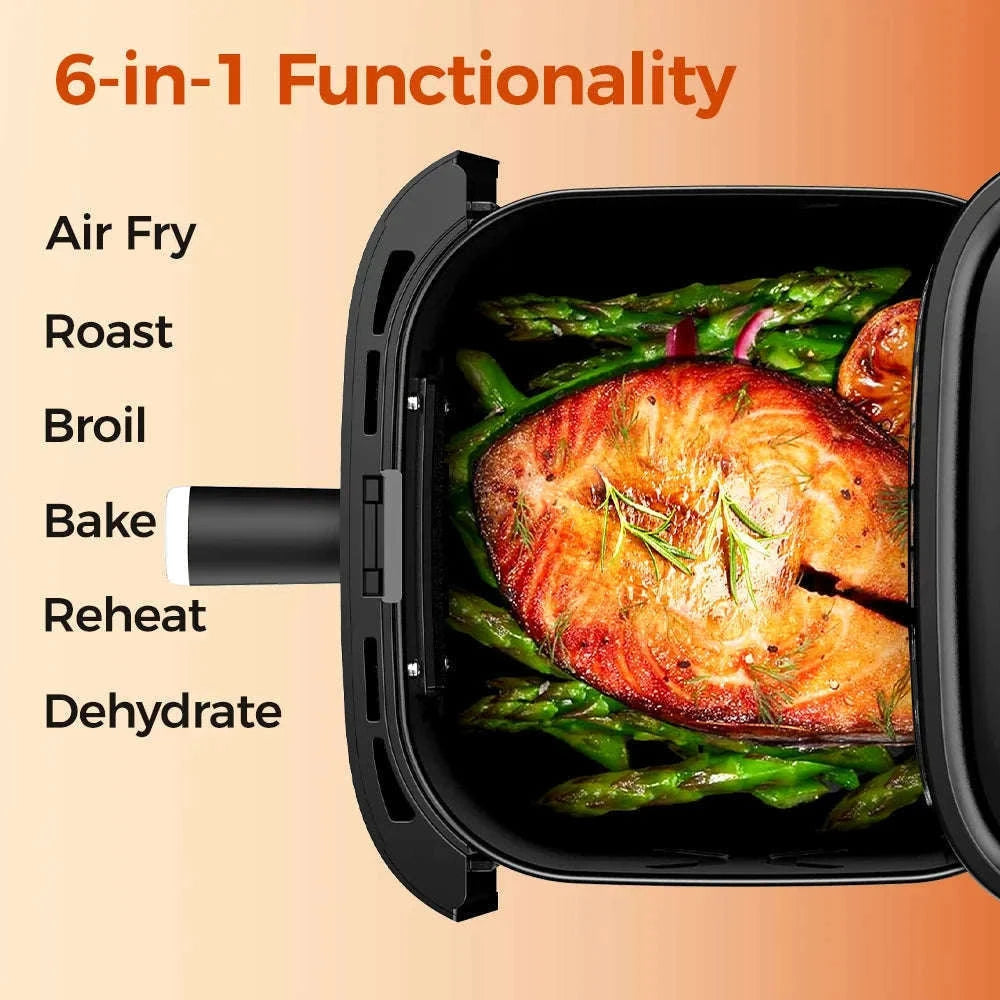 Patbrela 5.5L Air Fryer with Visible Window and Touchscreen-Black / GERMANY / EU