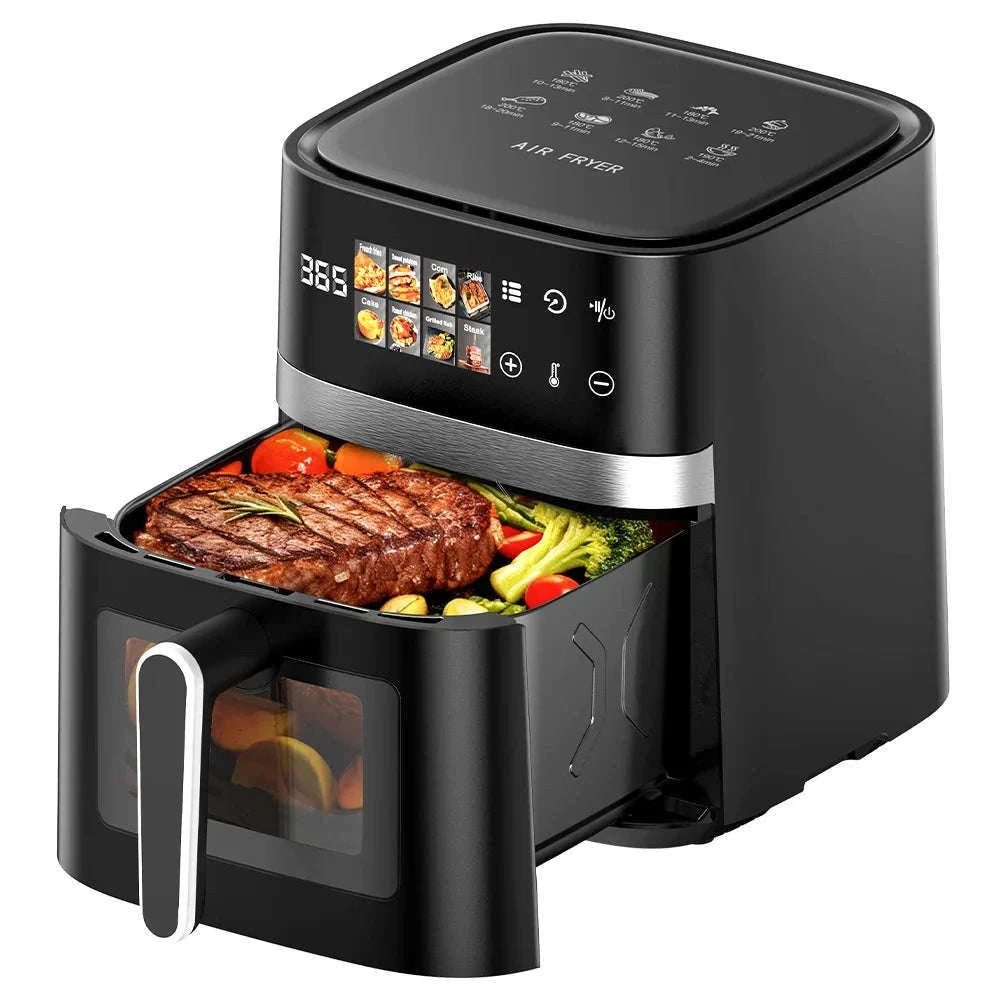 Patbrela 5.5L Air Fryer with Visible Window and Touchscreen-Black / GERMANY / EU
