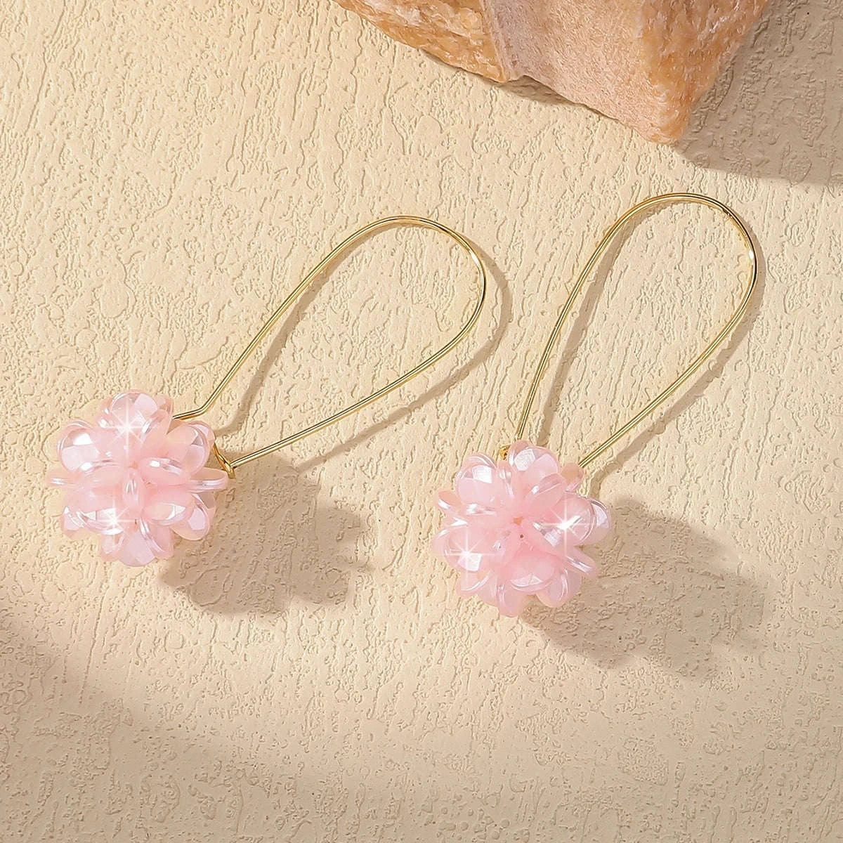 Pearl Petal Ball Earrings – Elegant DIY Pearl Drops-801261-Pink