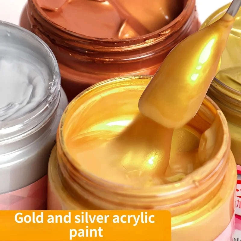 Pearlescent Metallic Acrylic Pigment Set-Plastic paste / single color / CHINA
