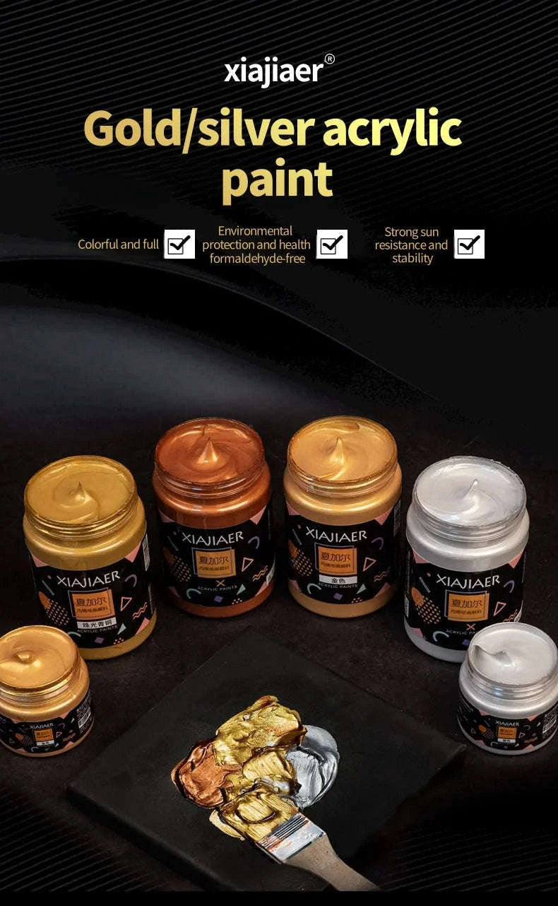 Pearlescent Metallic Acrylic Pigment Set-Plastic paste / single color / CHINA