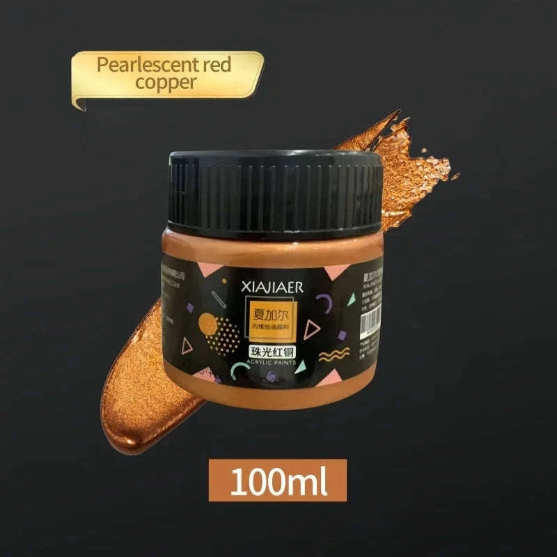 Pearlescent Metallic Acrylic Pigment Set-Plastic paste / single color / CHINA