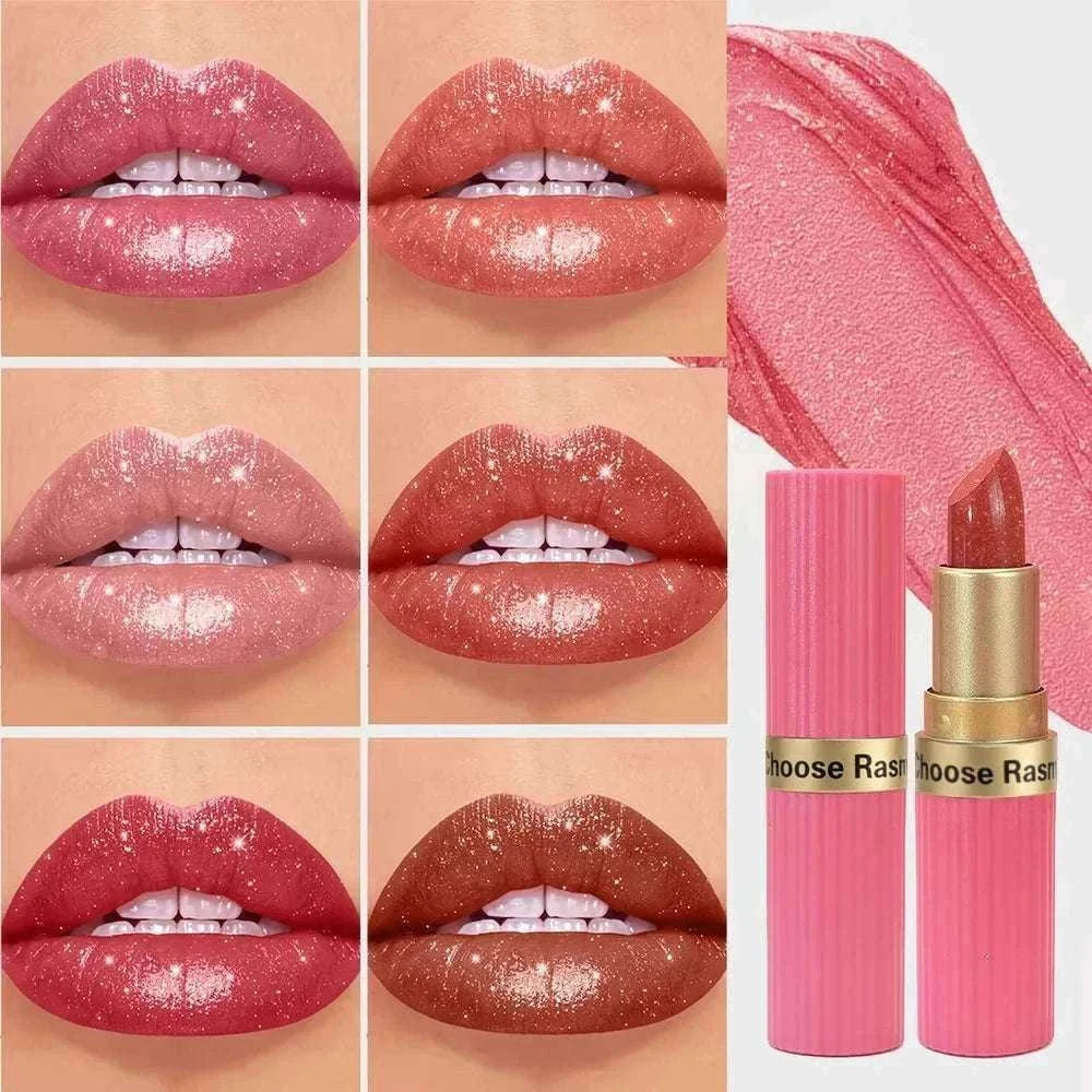 Pearlescent Pink Glitter Velvet Lipstick-SS32-06