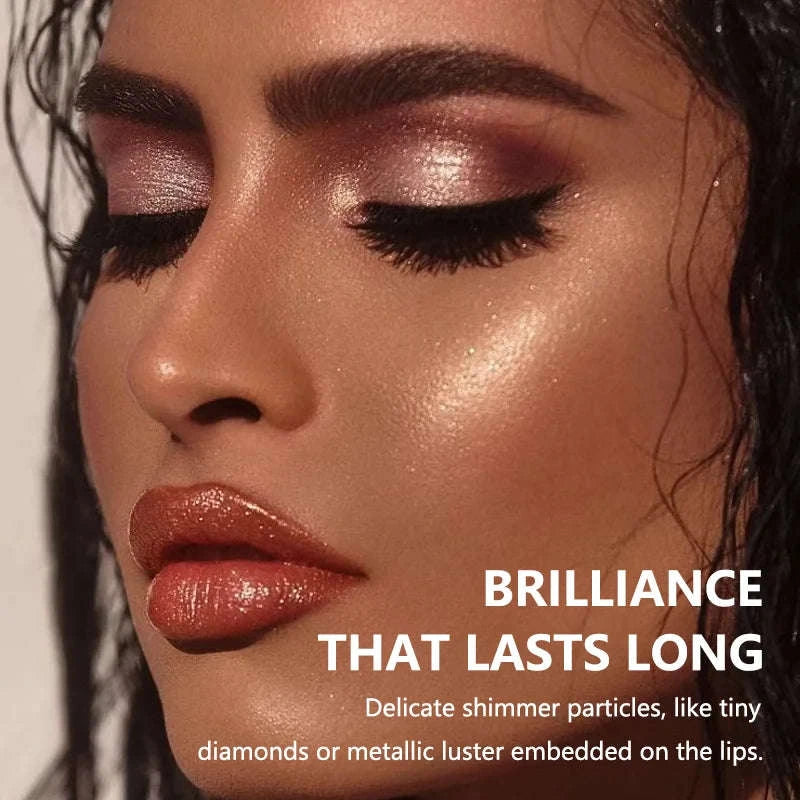 Pearlescent Pink Glitter Velvet Lipstick-SS32-06