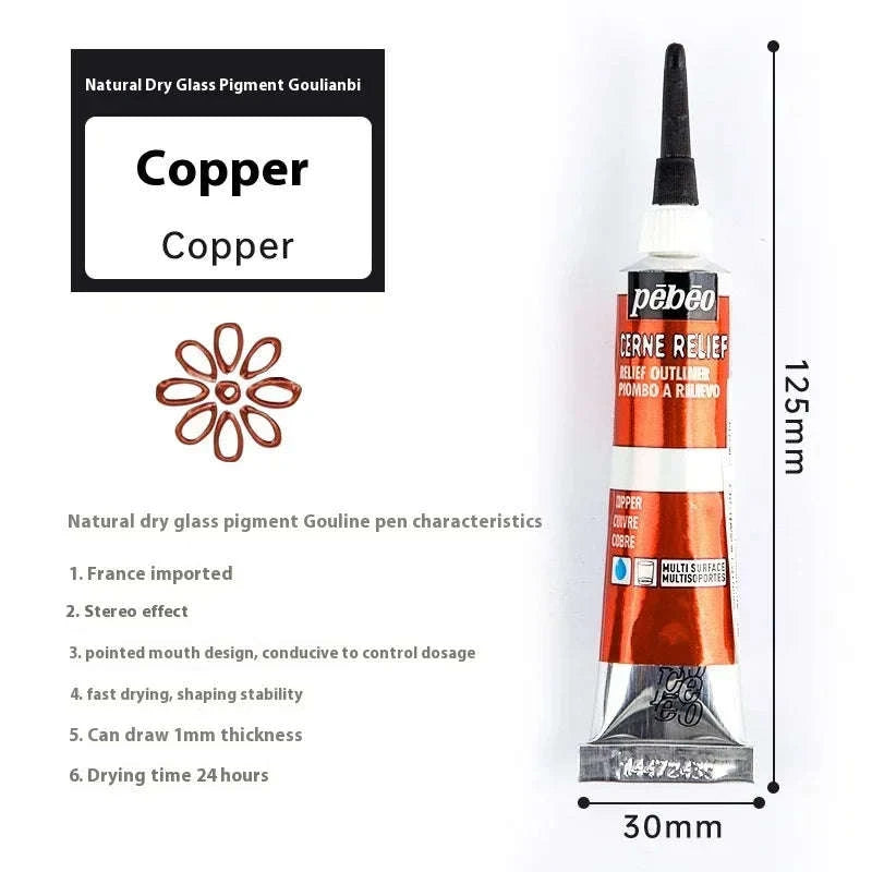 Pebeo Waterproof Acrylic Paint Tube 20ml-20ml Glitter / CHINA