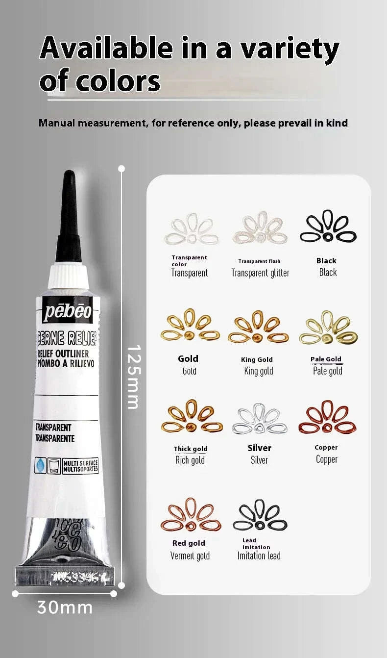 Pebeo Waterproof Acrylic Paint Tube 20ml-20ml Glitter / CHINA