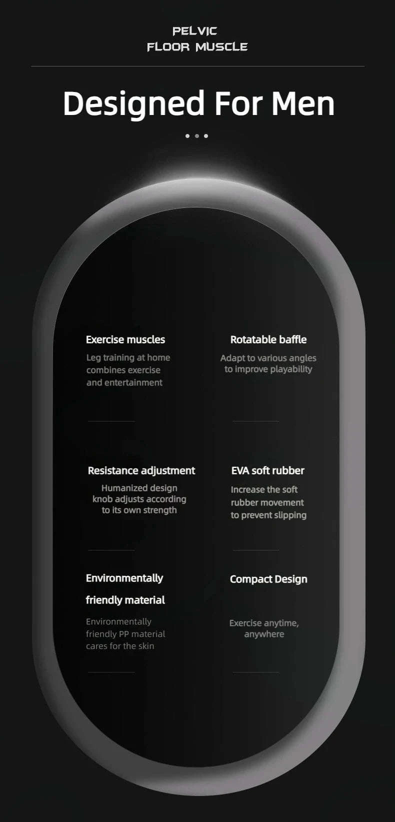 Pelvic Muscle Trainer for Effective Home Kegel Workouts-Grey Count