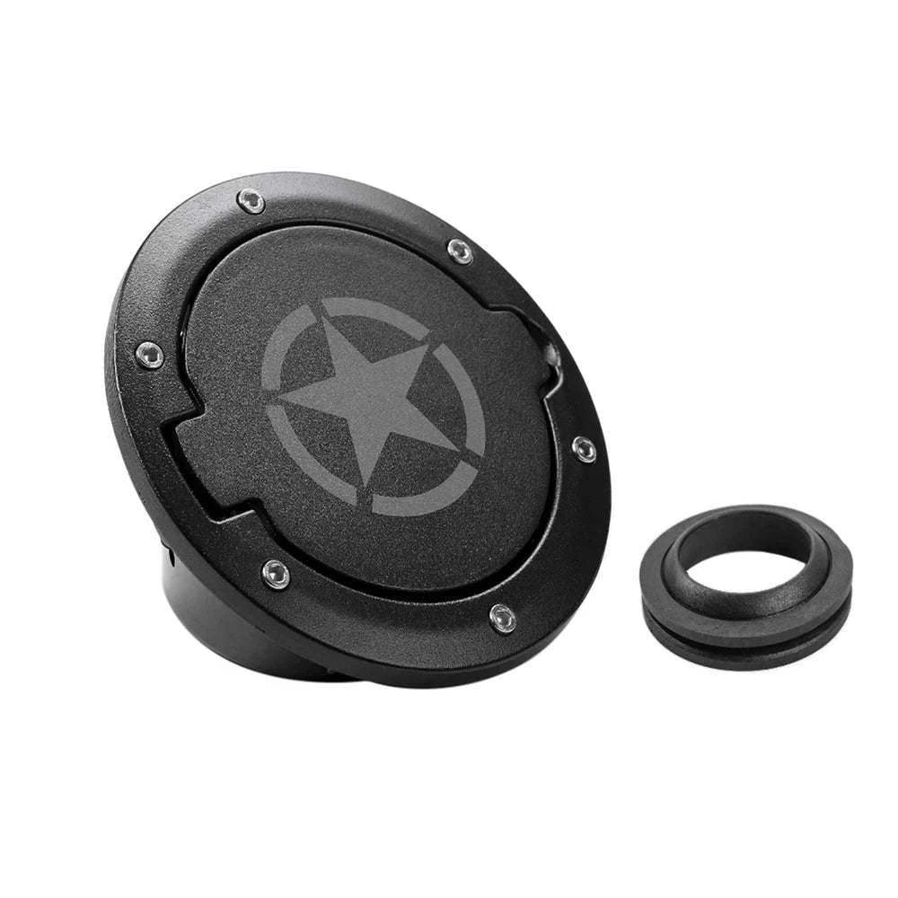 Pentagram Fuel Tank Cap Cover for Jeep Wrangler JK JKU 2007-2017-White Pentagram