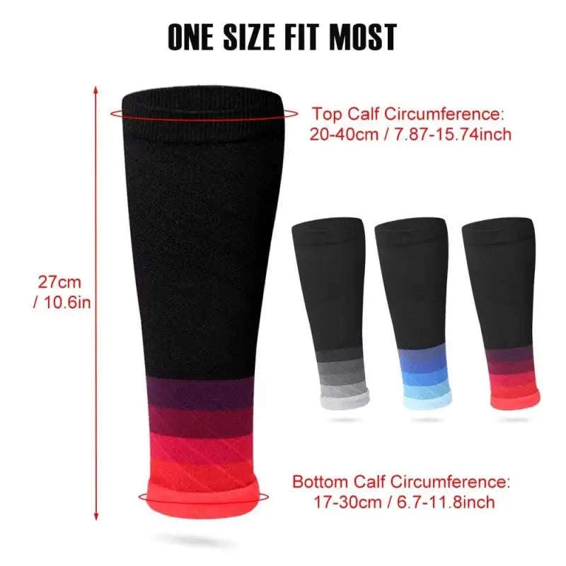 Performance Athletic Compression Calf Sleeves for Training-YS001-355-BU / One Size