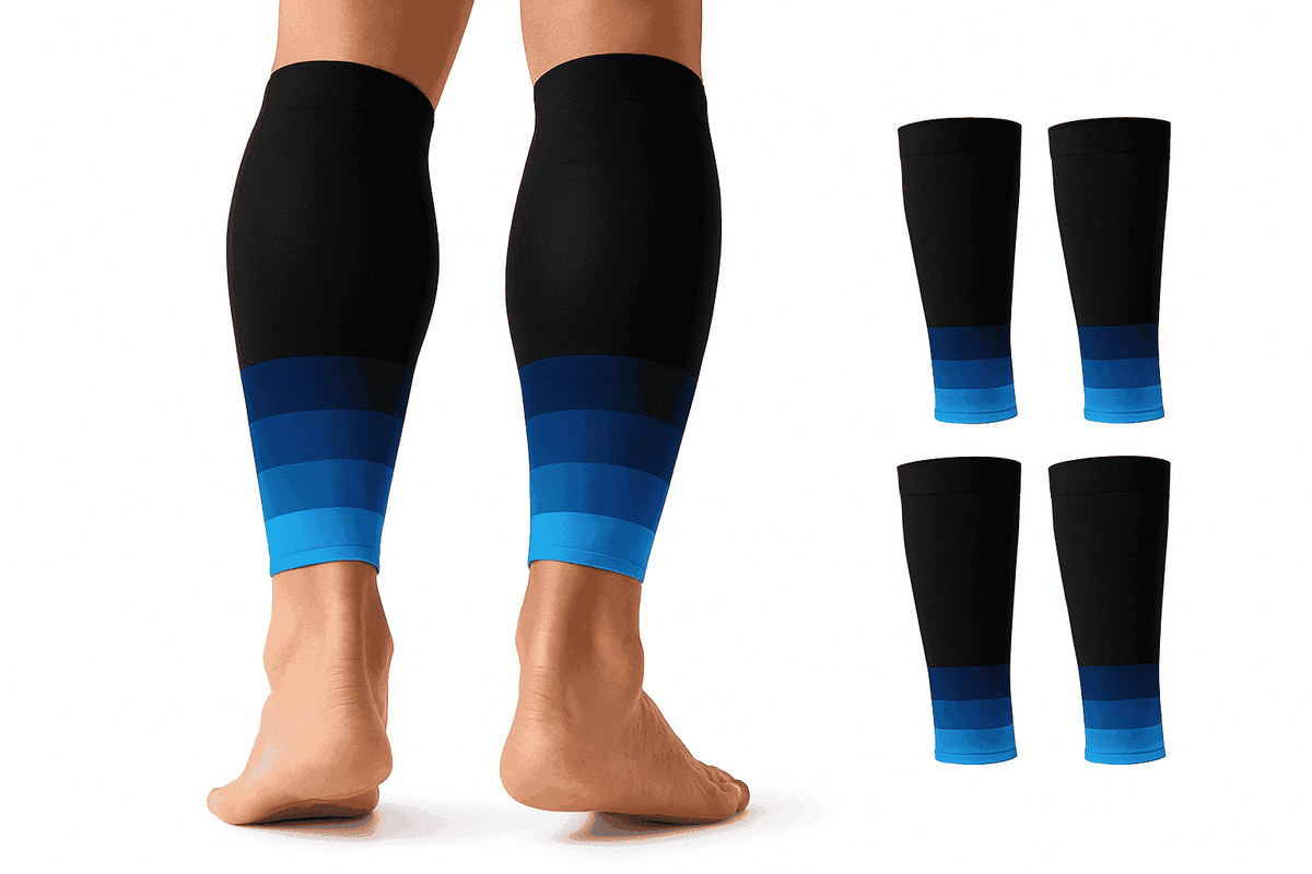 Performance Athletic Compression Calf Sleeves for Training-YS001-355-BU / One Size