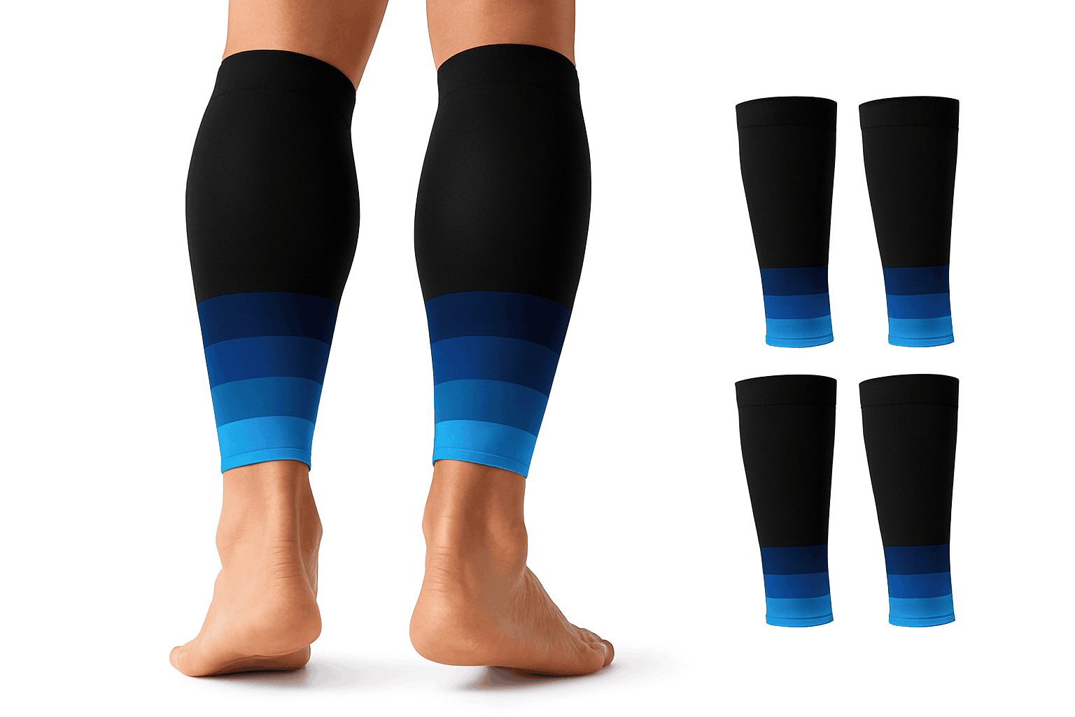 Performance Athletic Compression Calf Sleeves for Training-YS001-355-BU / One Size