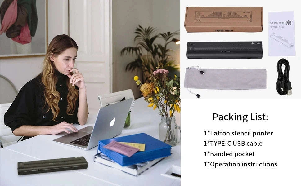 Peripage A40 Mini Portable Thermal Printer-With 15paper