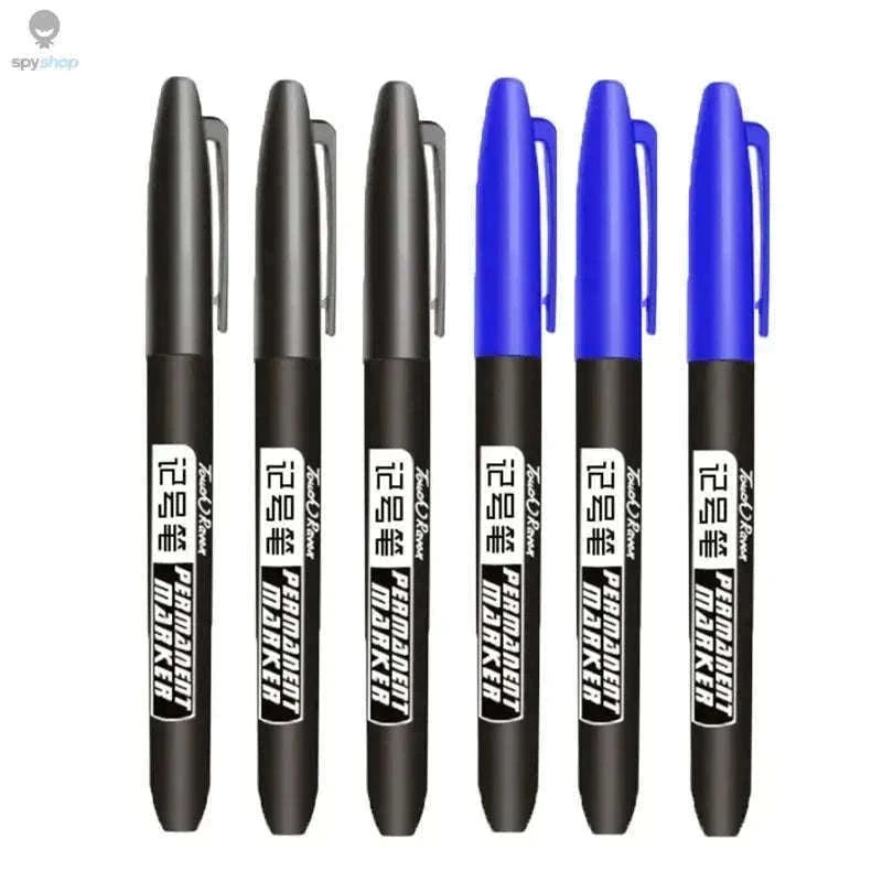 Permanent Marker Pen Set for Clean, Waterproof Lines-5 Black 5 Blue