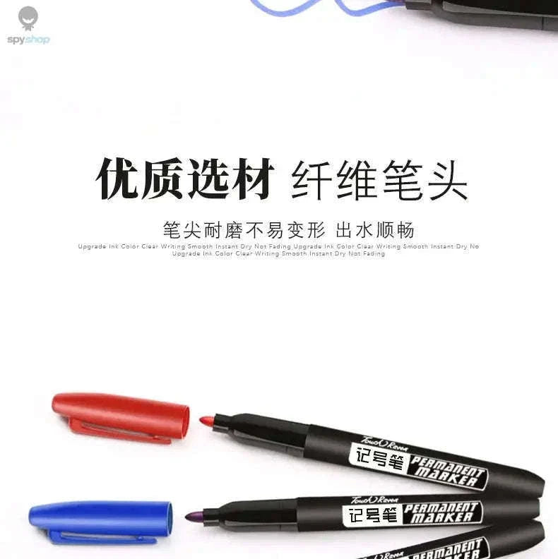Permanent Marker Pen Set for Clean, Waterproof Lines-5 Black 5 Blue
