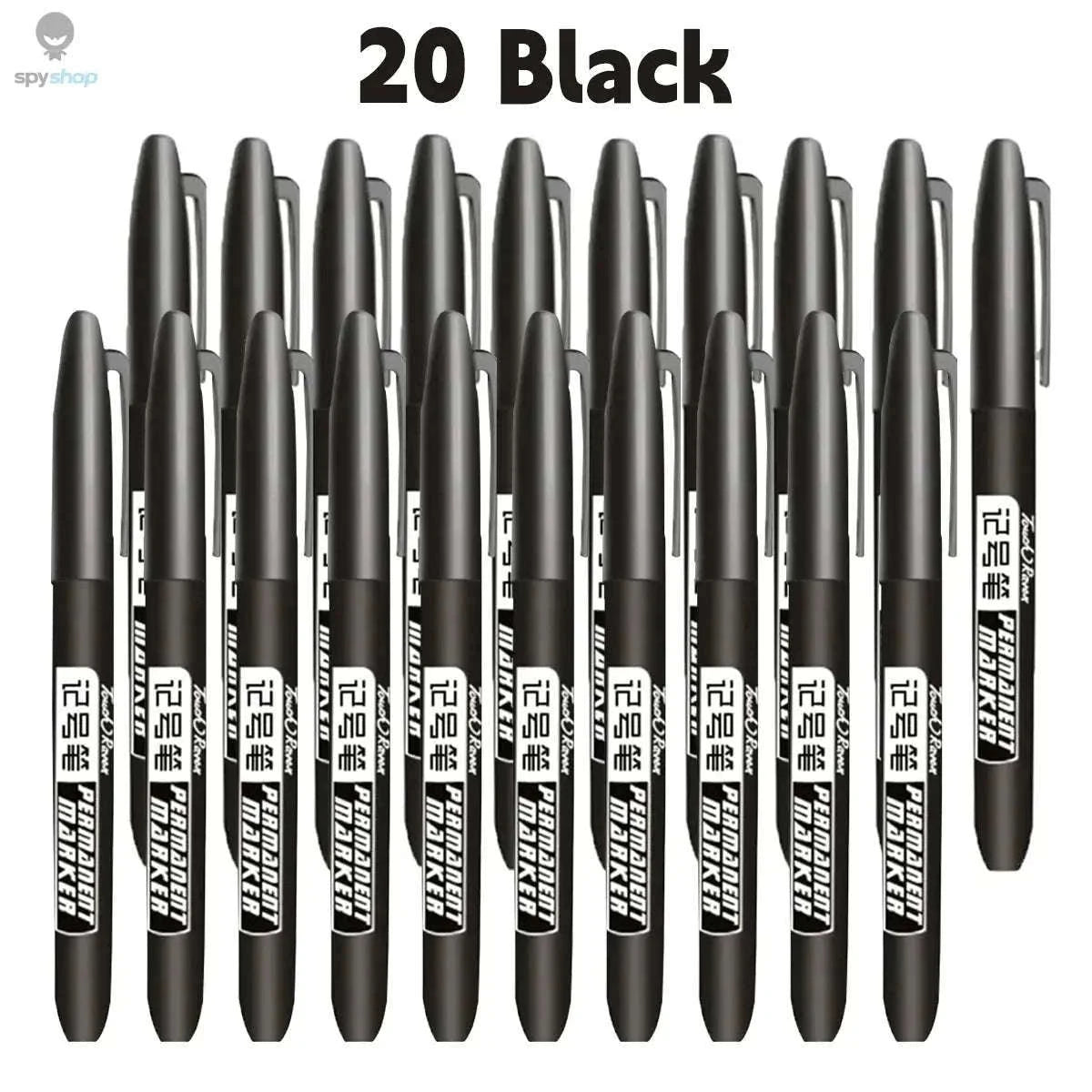 Permanent Marker Pen Set for Clean, Waterproof Lines-5 Black 5 Blue