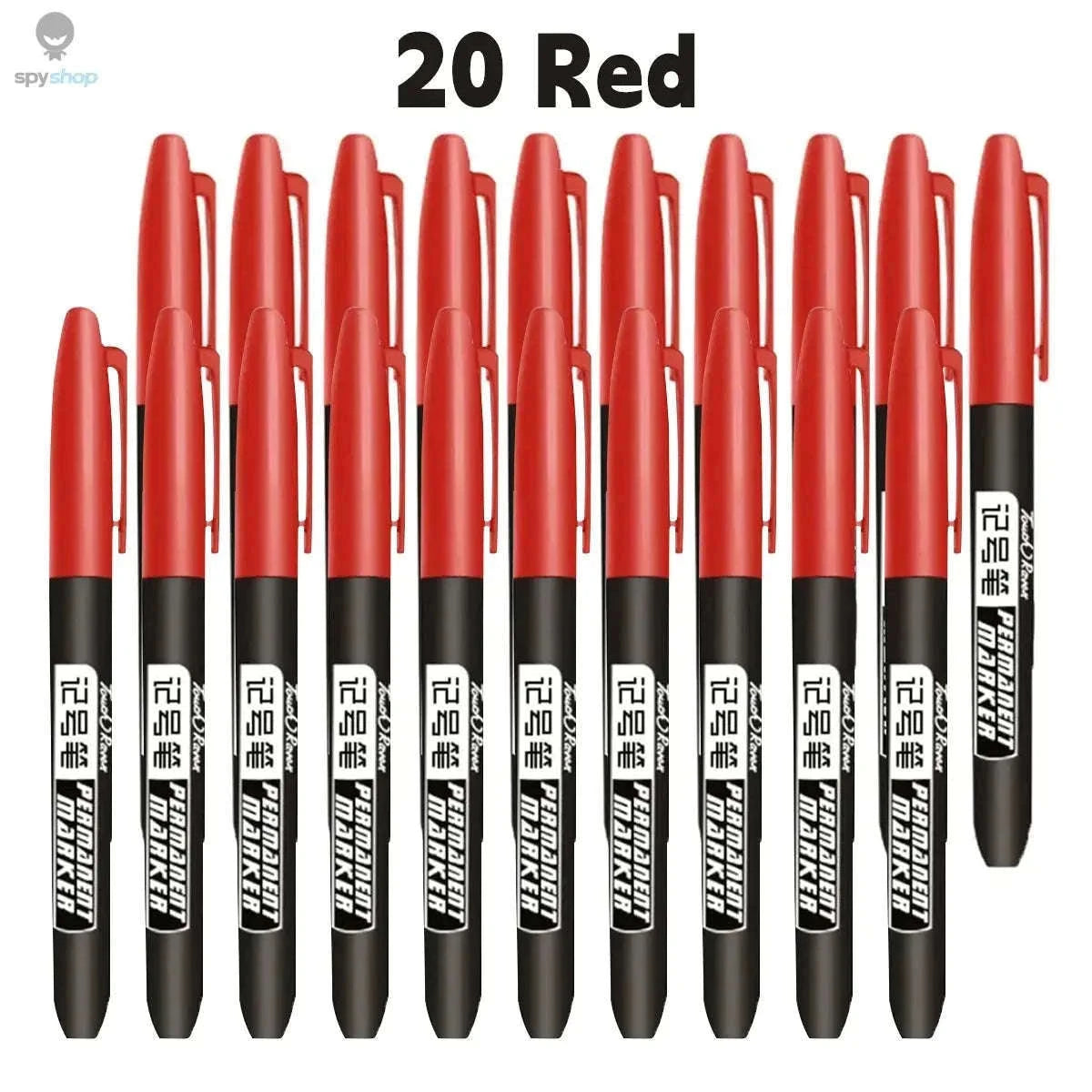 Permanent Marker Pen Set for Clean, Waterproof Lines-5 Black 5 Blue
